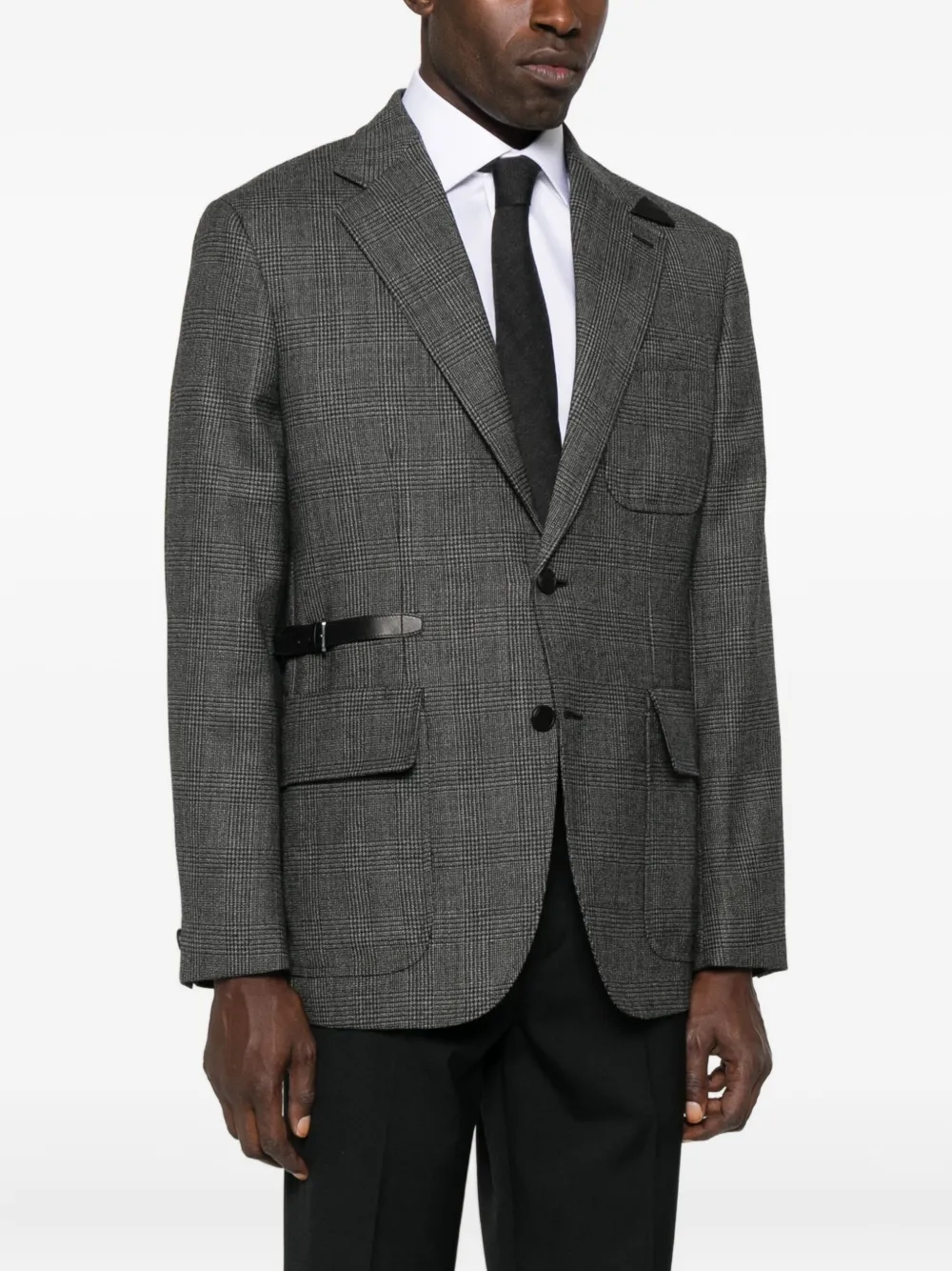 Brioni Geruite blazer Grijs