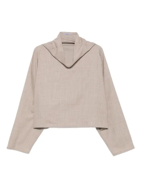 Dusan cowl-neck boxy top