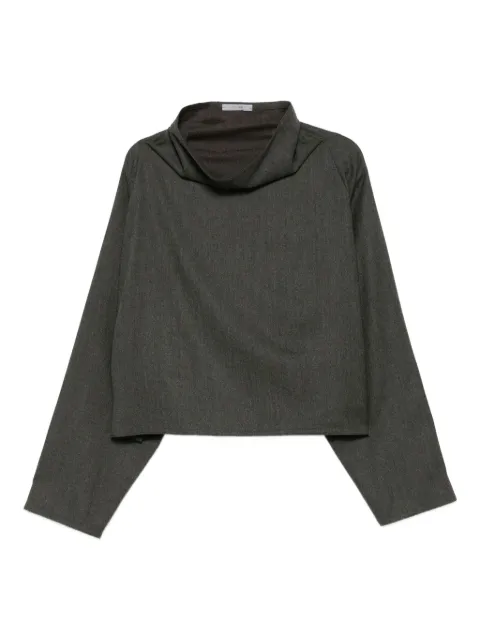Dusan cowl-neck boxy top