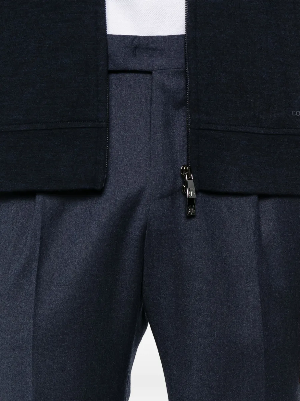 Pt Torino Virgin Wool Blend Straight-leg Trousers In Blue
