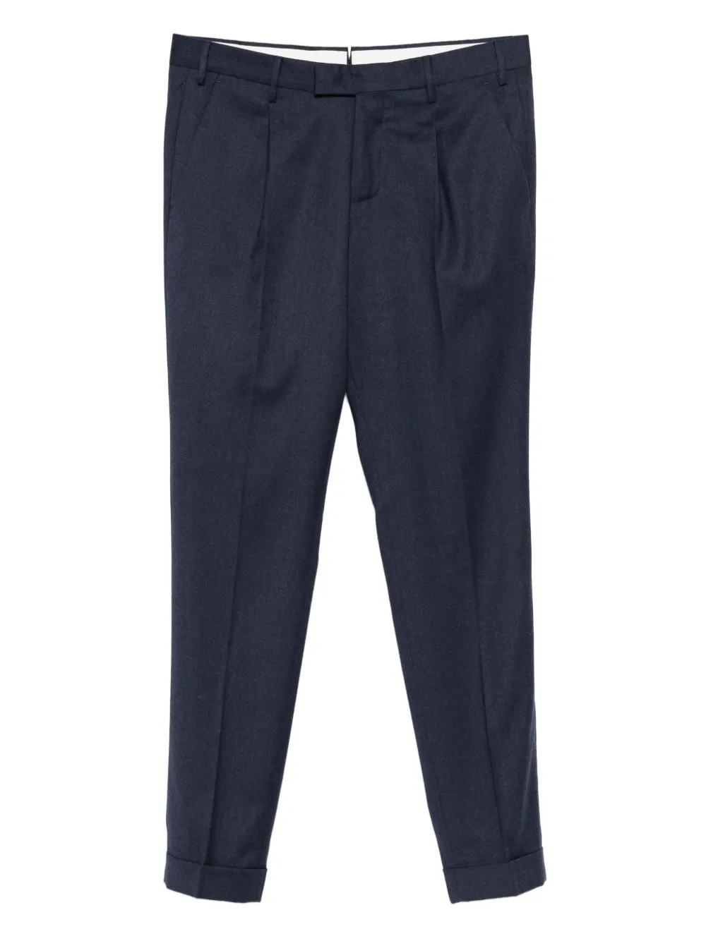 Pt Torino Virgin Wool Blend Straight-leg Trousers In Blue