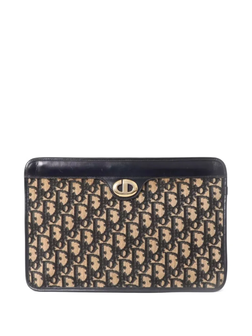 Christian Dior Pre-Owned 1970s oblique-canvas clutch | Blue | Image 1