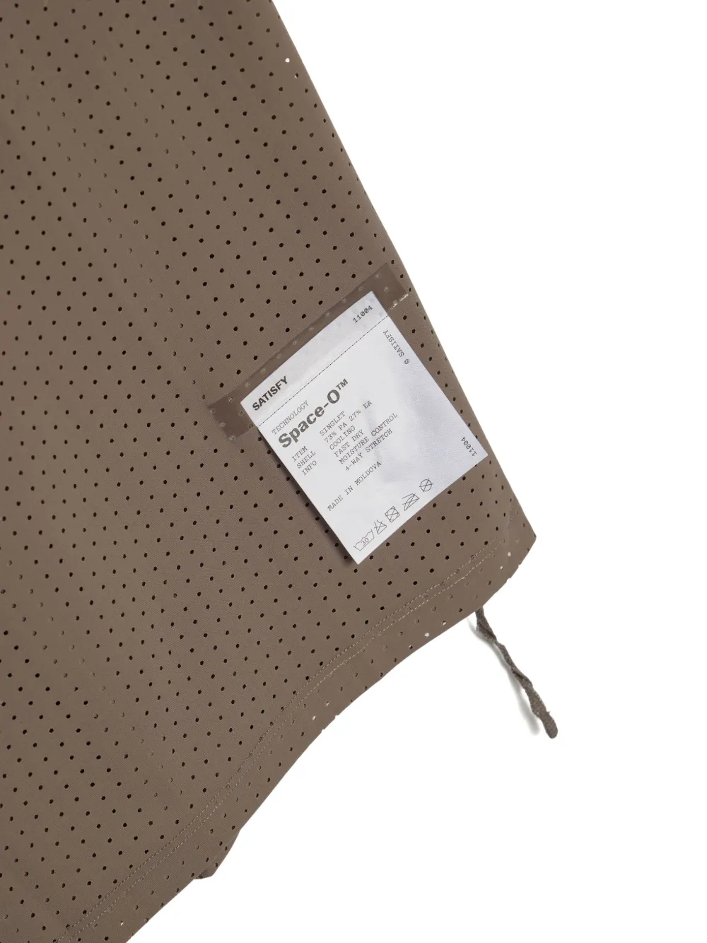 Satisfy Space-o Logo-print Pin-embellishment Tank Top In Brown