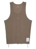 Satisfy Space-O logo-print pin-embellishment tank top - Brown