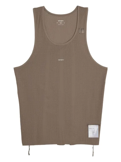 Satisfy  Space-O logo-print pin-embellishment tank top