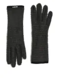 Satisfy fleece waffle-textured gloves - Black