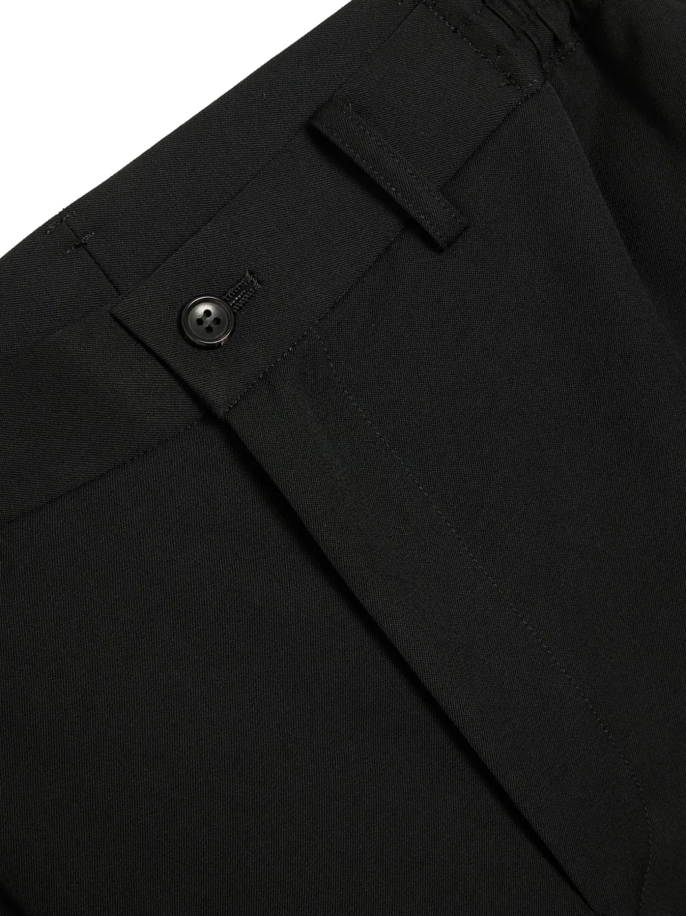 Comme Des Garçons Gabardine Wool Trousers In Black