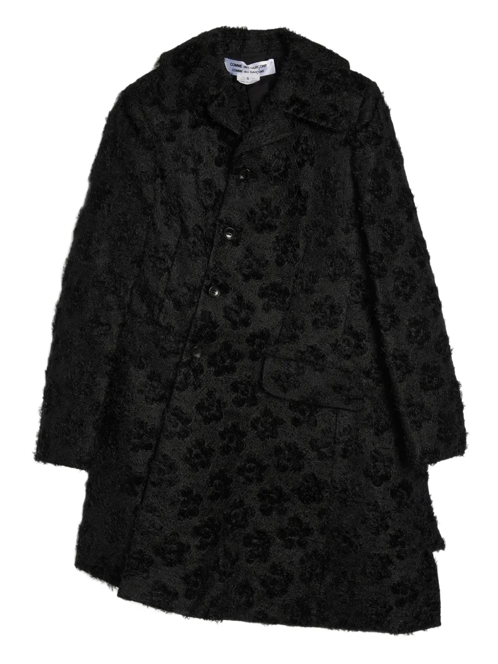 Comme Des Garçons Comme Des Garçons flower-pattern coat - Nero