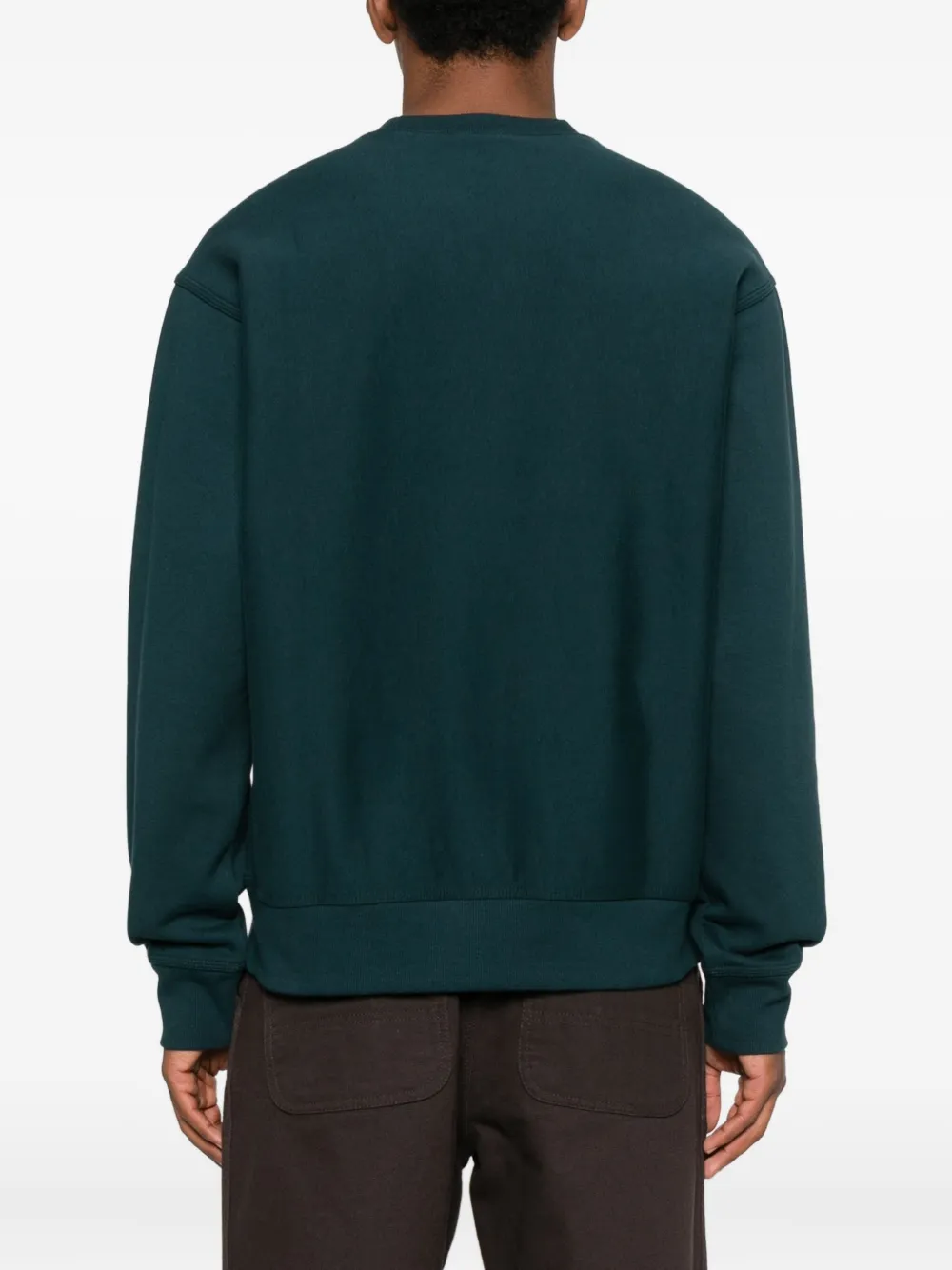 Carhartt American Script Cotton Blend Sweatshirt In Green