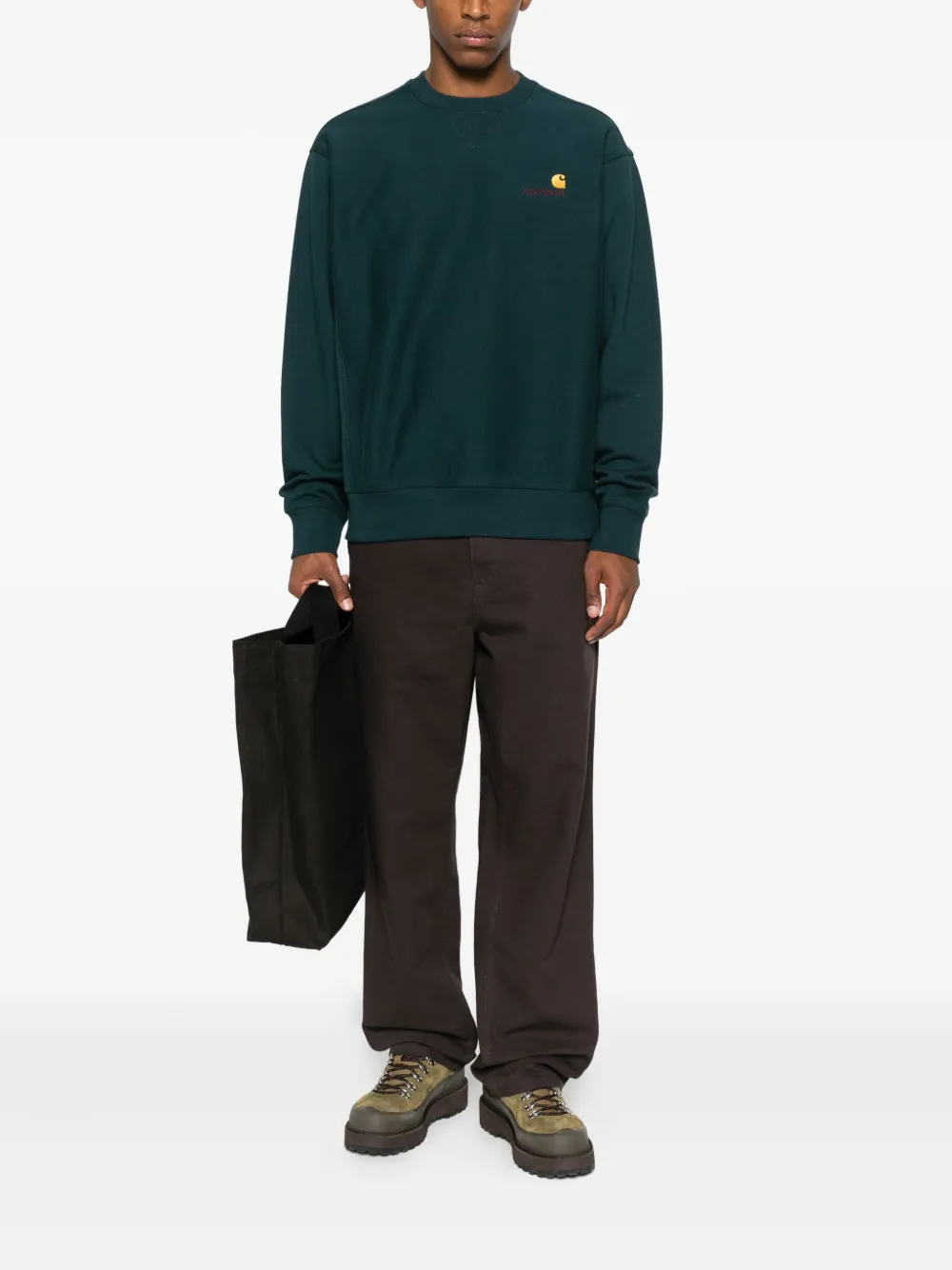Carhartt WIP American Script sweatshirt - Groen