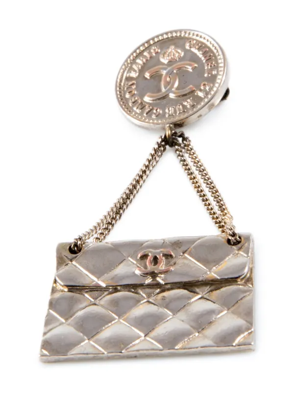 CHANEL Pre-Owned 2000s キルティング ブローチ | シルバートーン