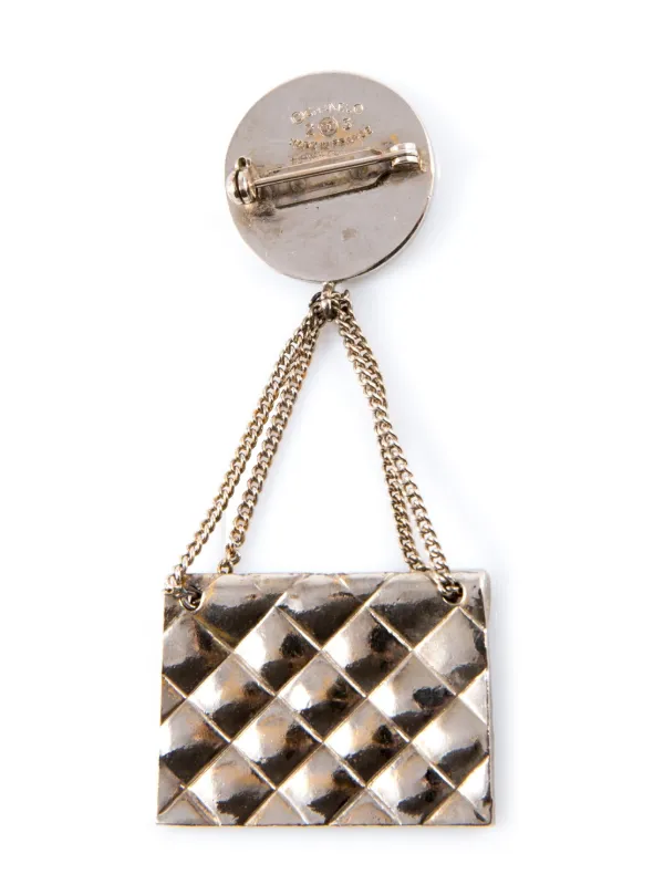CHANEL Pre-Owned 2000s キルティング ブローチ | シルバートーン