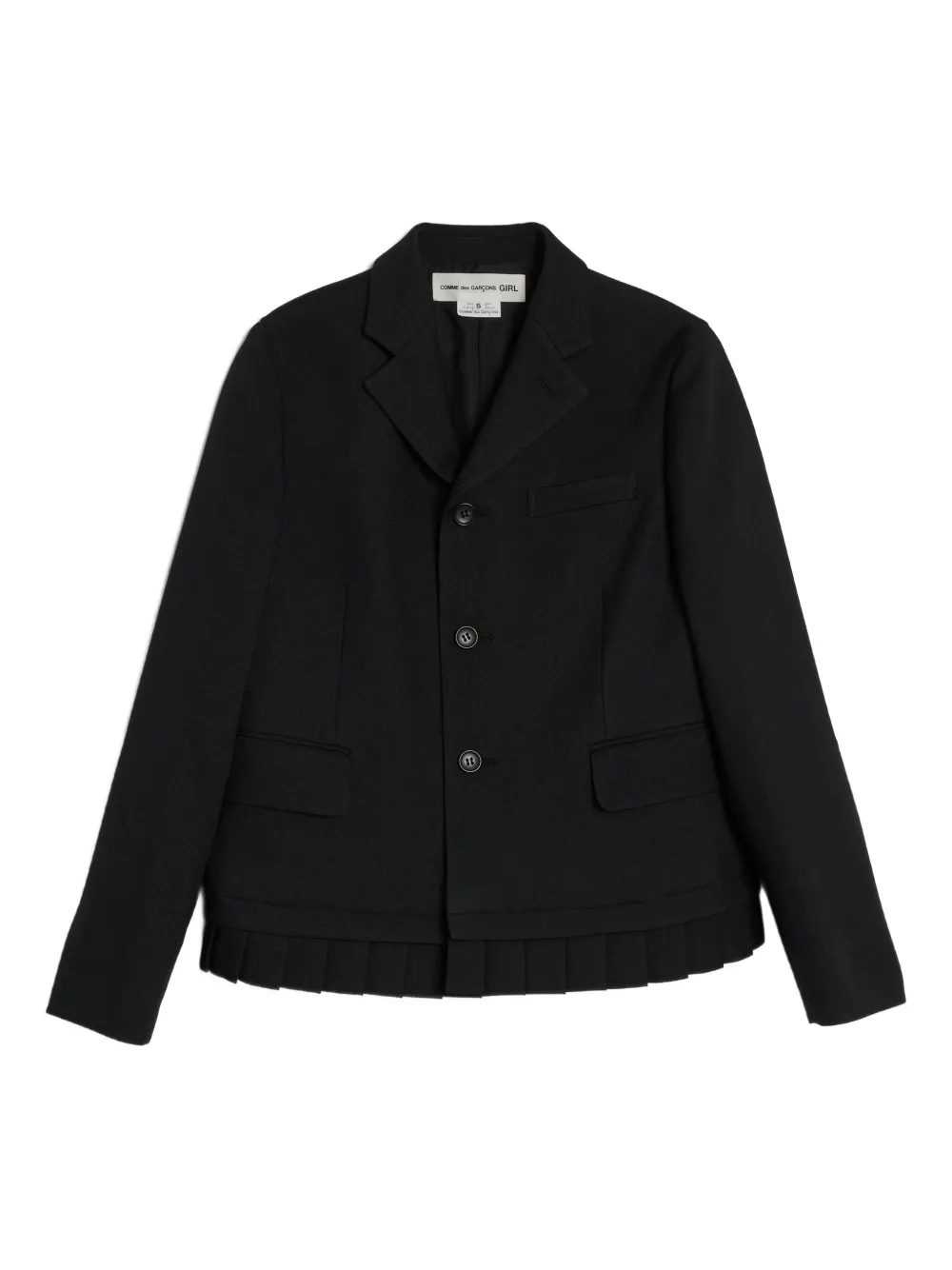 Comme Des Garçons Girl Giacca plissettata - Nero