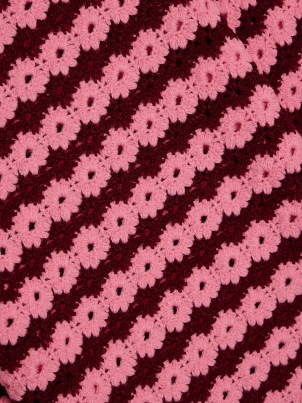 Comme Des Garçons Girl crochet-stripe Top | Pink | FARFETCH
