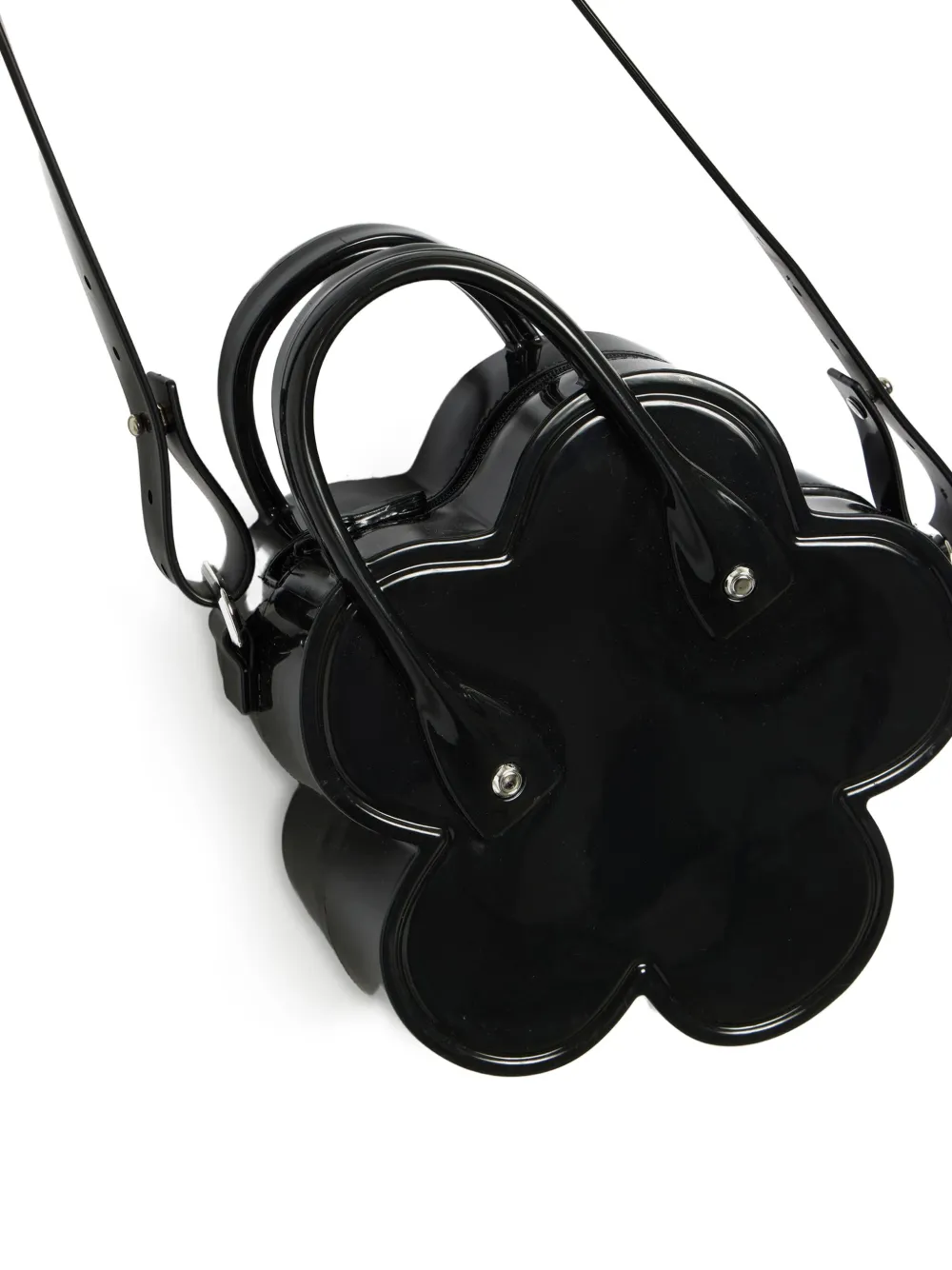 Comme Des Garçons Girl Flower schoudertas met handgreep - Zwart