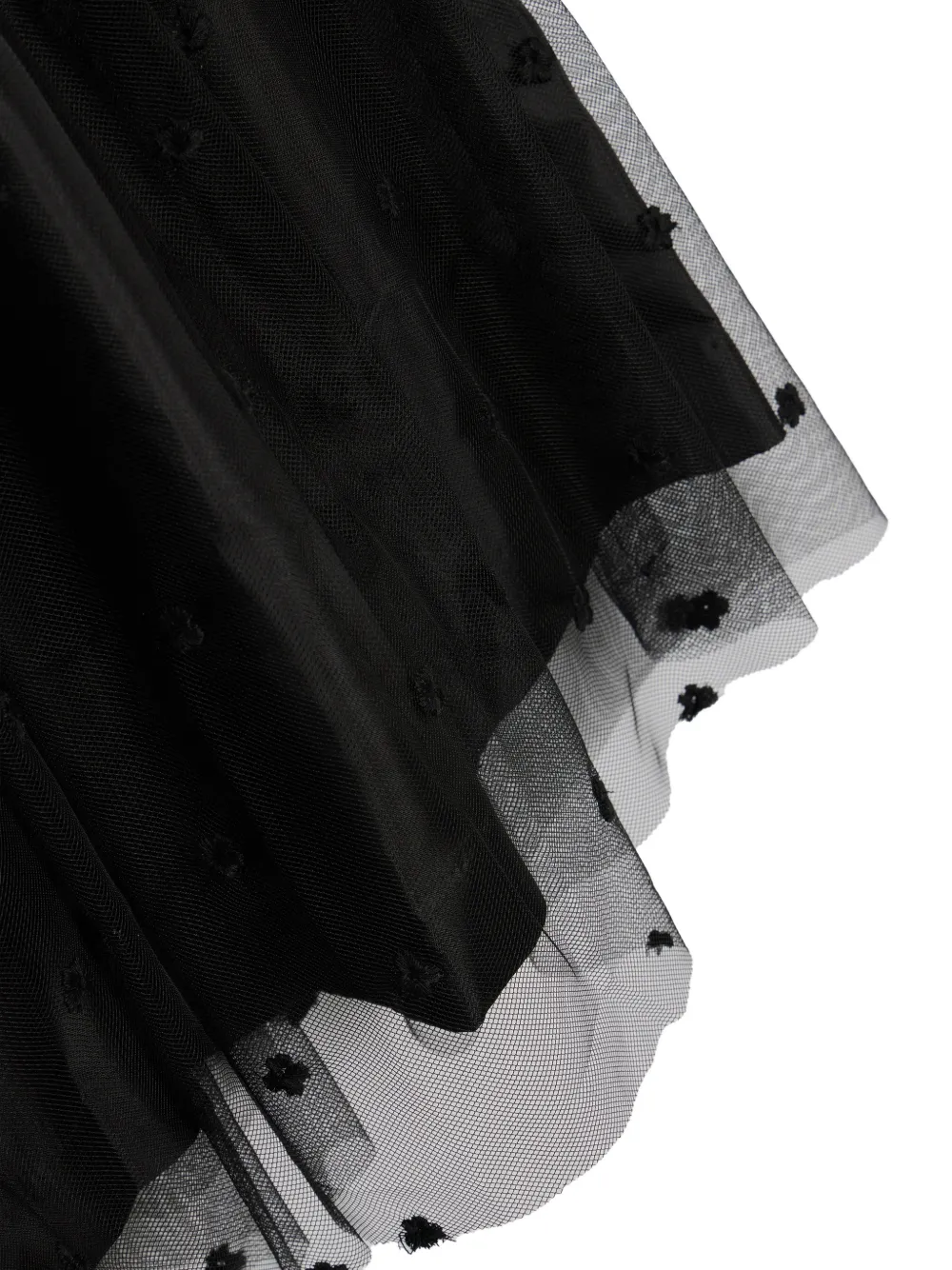 Comme Des Garçons Girl flower-embellishment skirt Zwart