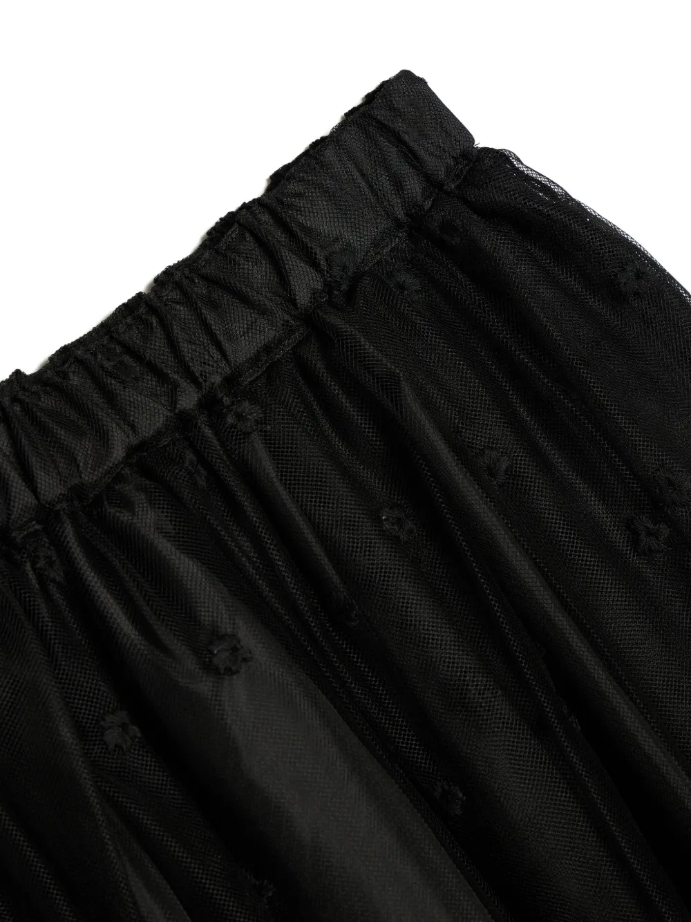 Comme Des Garçons Girl flower-embellishment skirt Zwart