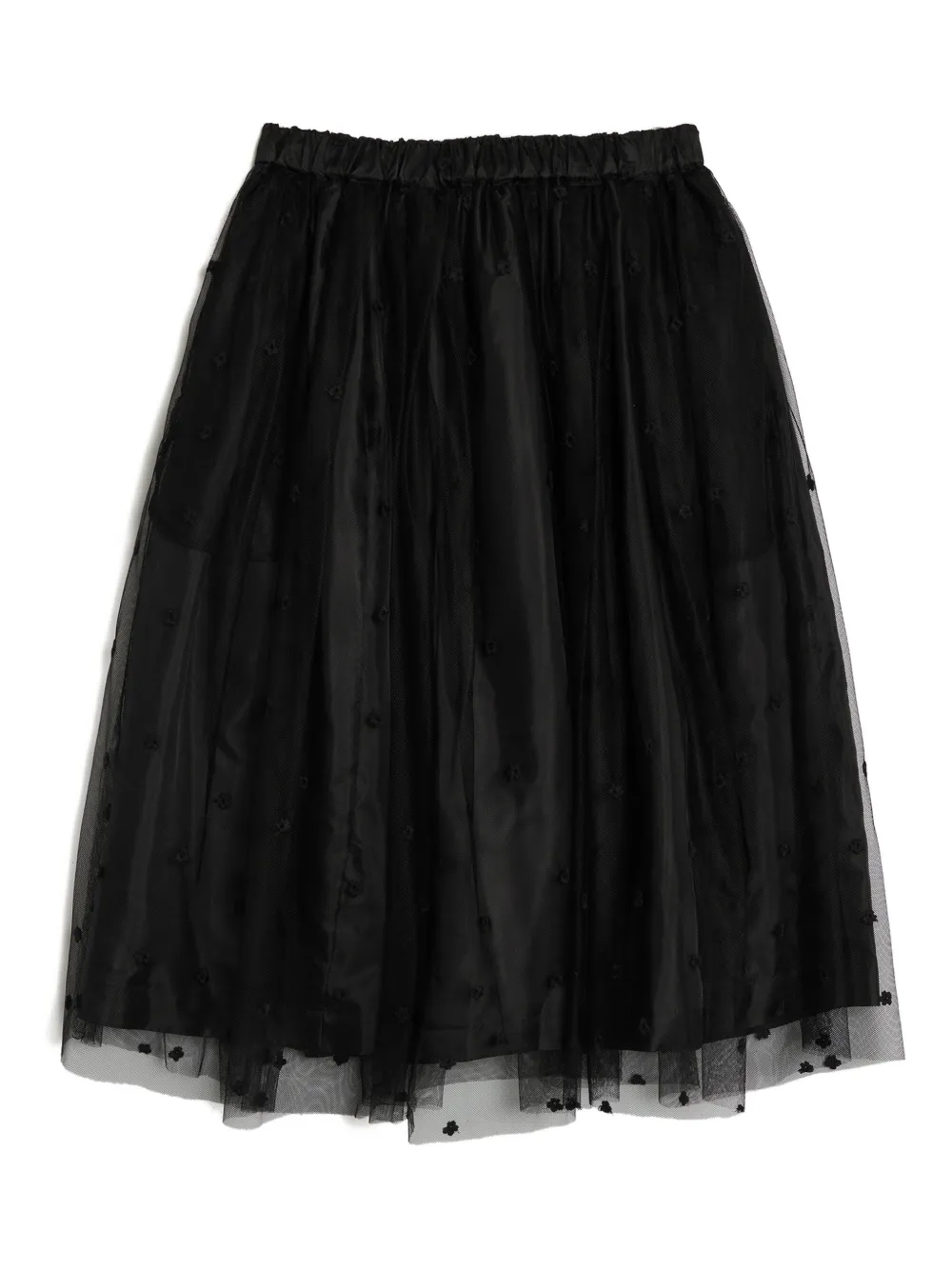 Comme Des Garçons Girl flower-embellishment skirt - Zwart