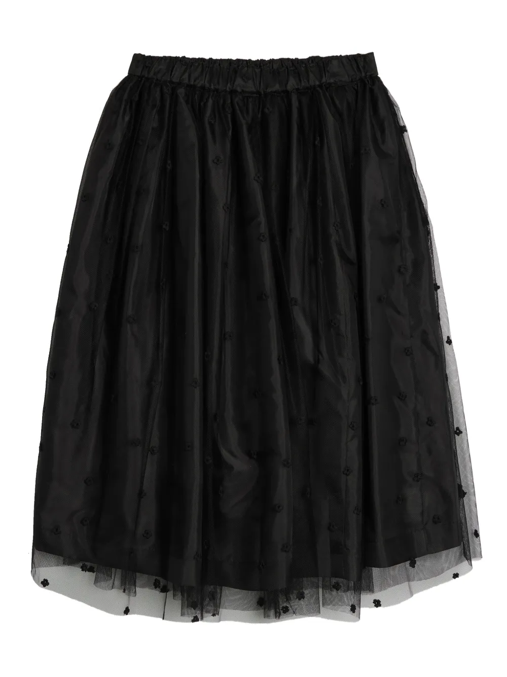 Comme Des Garçons Girl flower-embellishment skirt - Nero