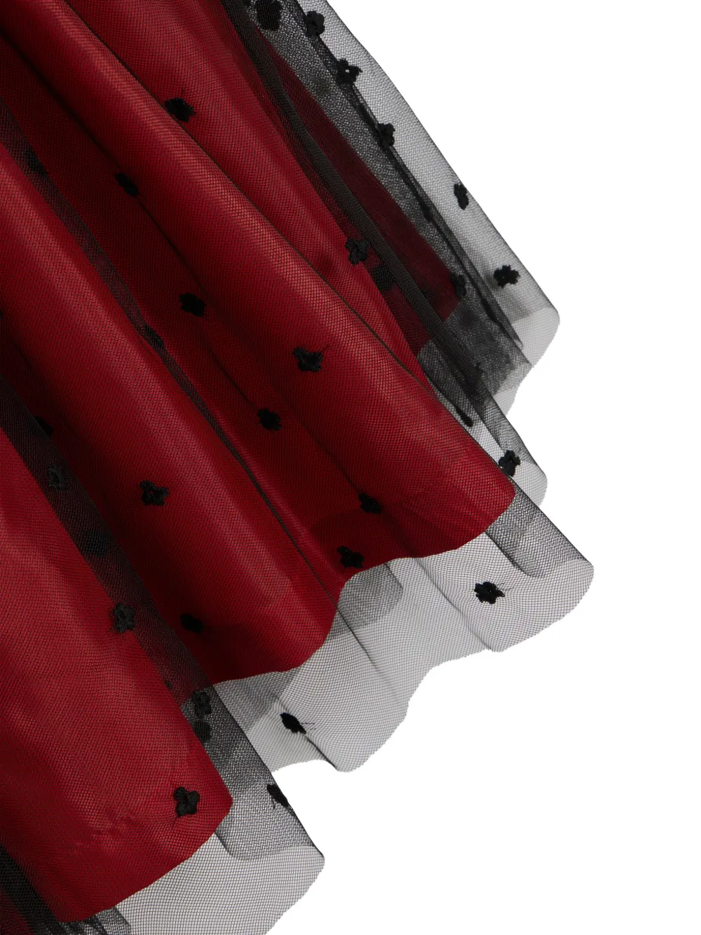 Comme Des Garcons Girl Flower-embellishment Pattern Skirt In Red