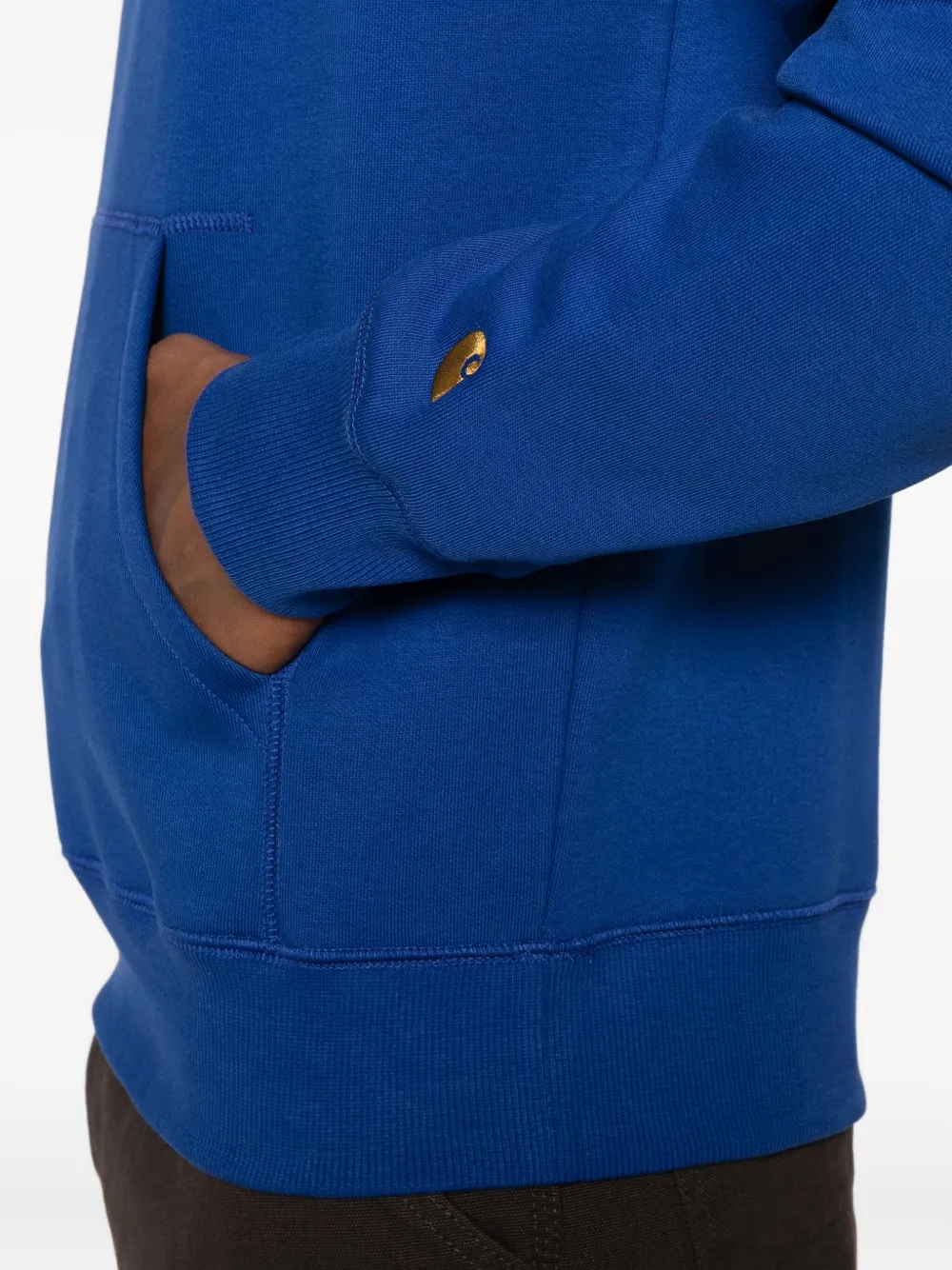 Carhartt Pocket Hooded Sweatshirt In Blue
