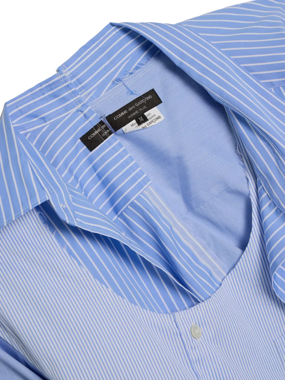Comme des Garçons Homme Plus stripe-pattern shirt Blauw