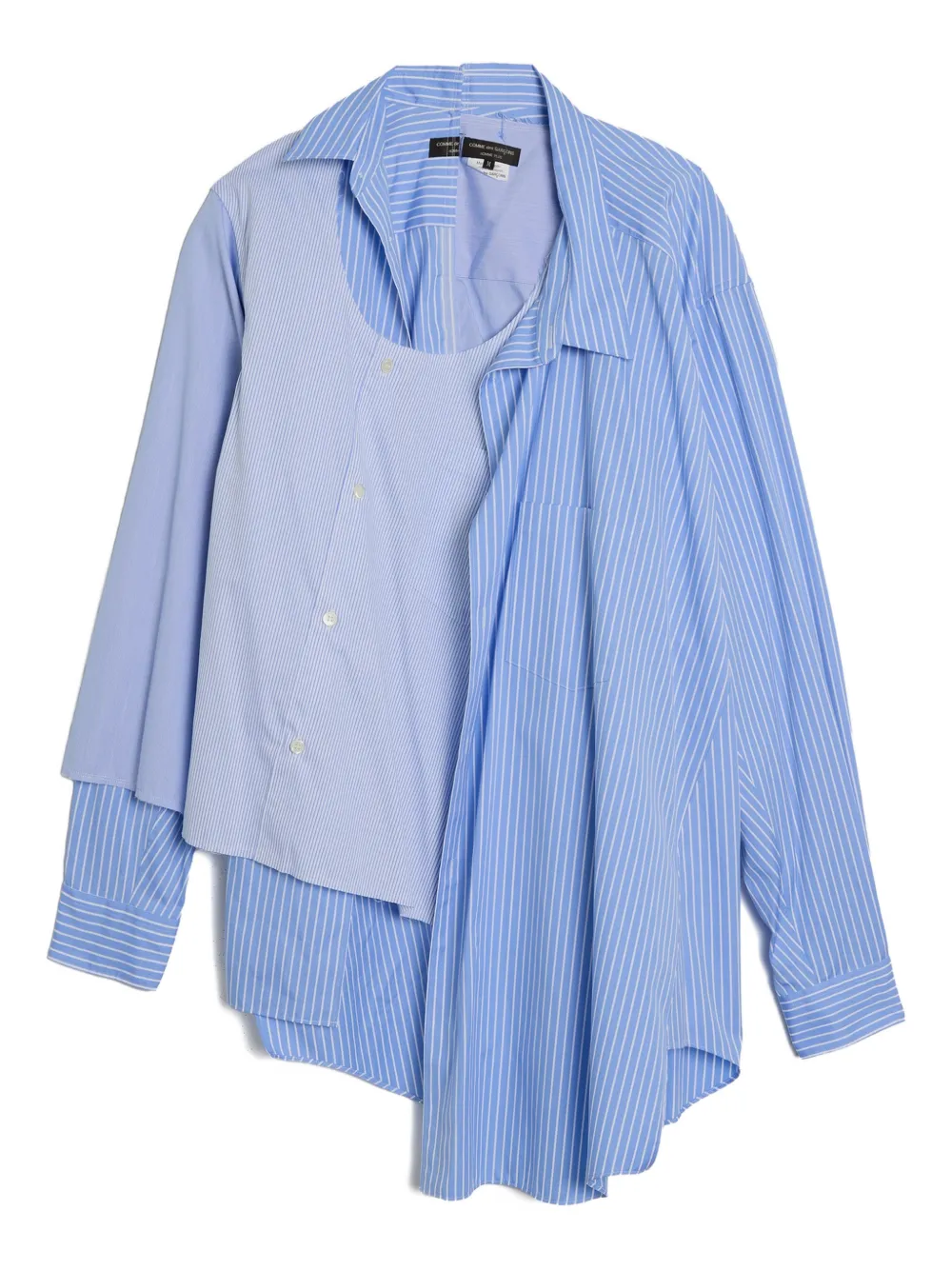 Comme des Garçons Homme Plus stripe-pattern shirt Blauw