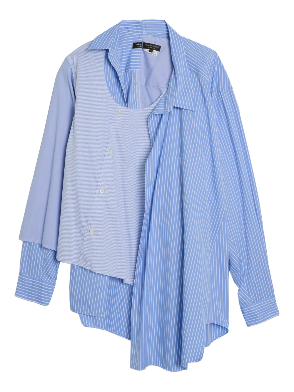 Comme des Garçons Homme Plus stripe-pattern shirt - Blu