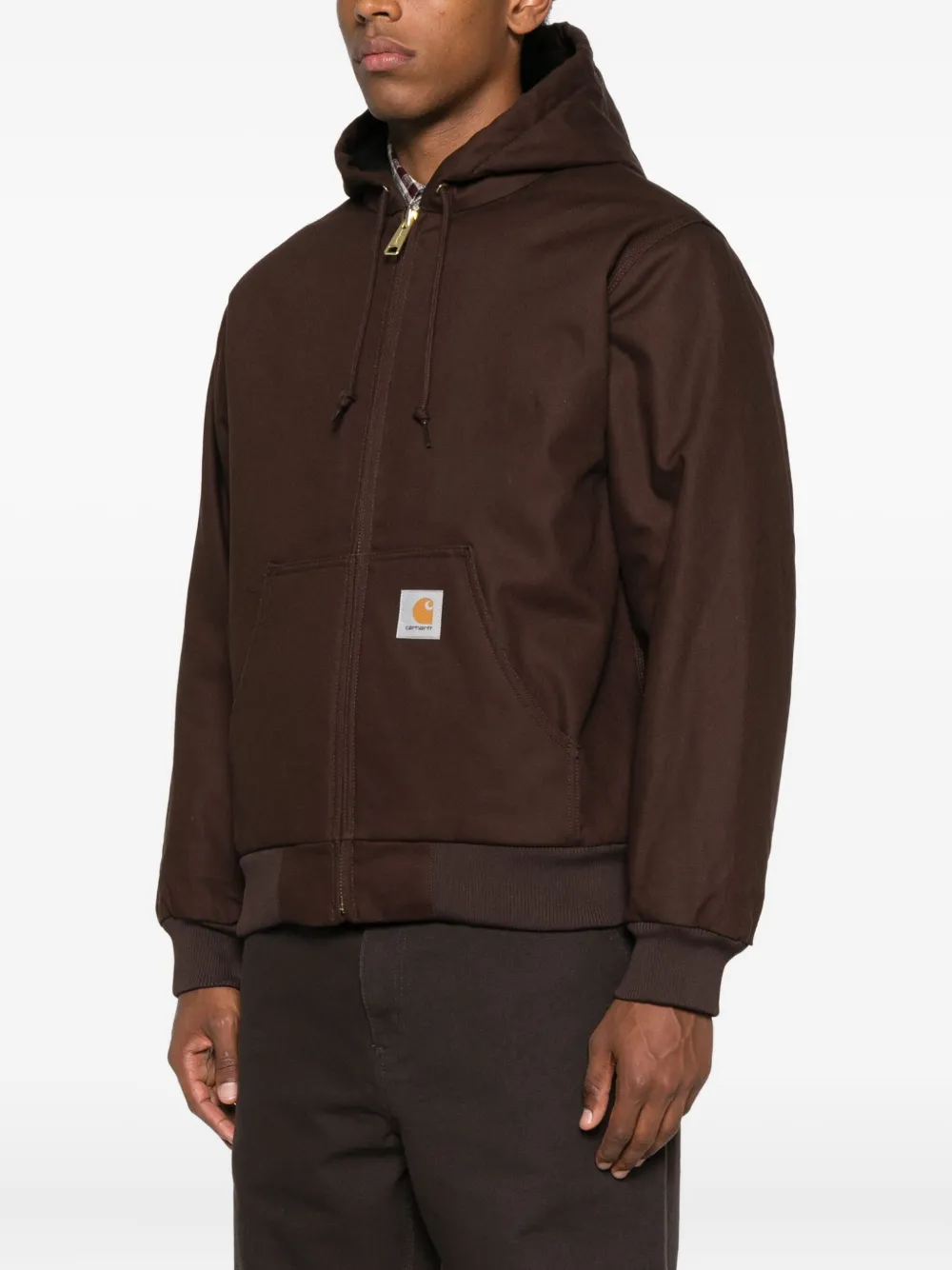 Carhartt Zip-up Hooded Jacket In Brown