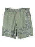 THE WORLD IS YOURS paisley-print swim shorts - Green