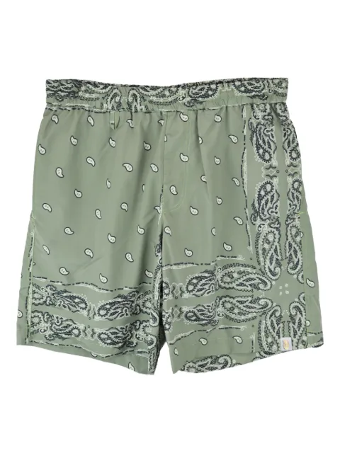 THE WORLD IS YOURS paisley-print swim shorts
