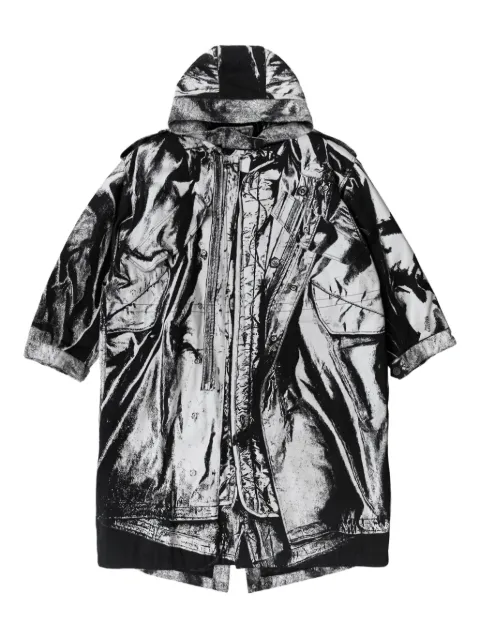 Jean Paul Gaultier Trompe-print parka