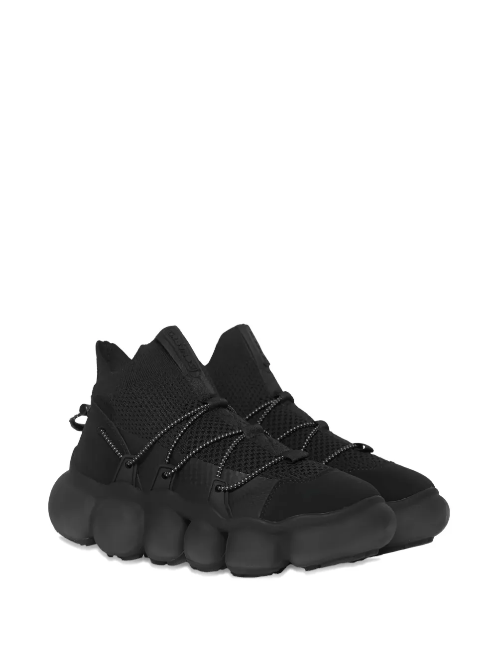 Grounds Jewellery Stone Sneakers In Black