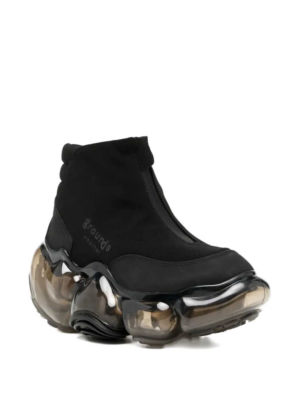 Grounds Moopie Weather Sneakers In Black