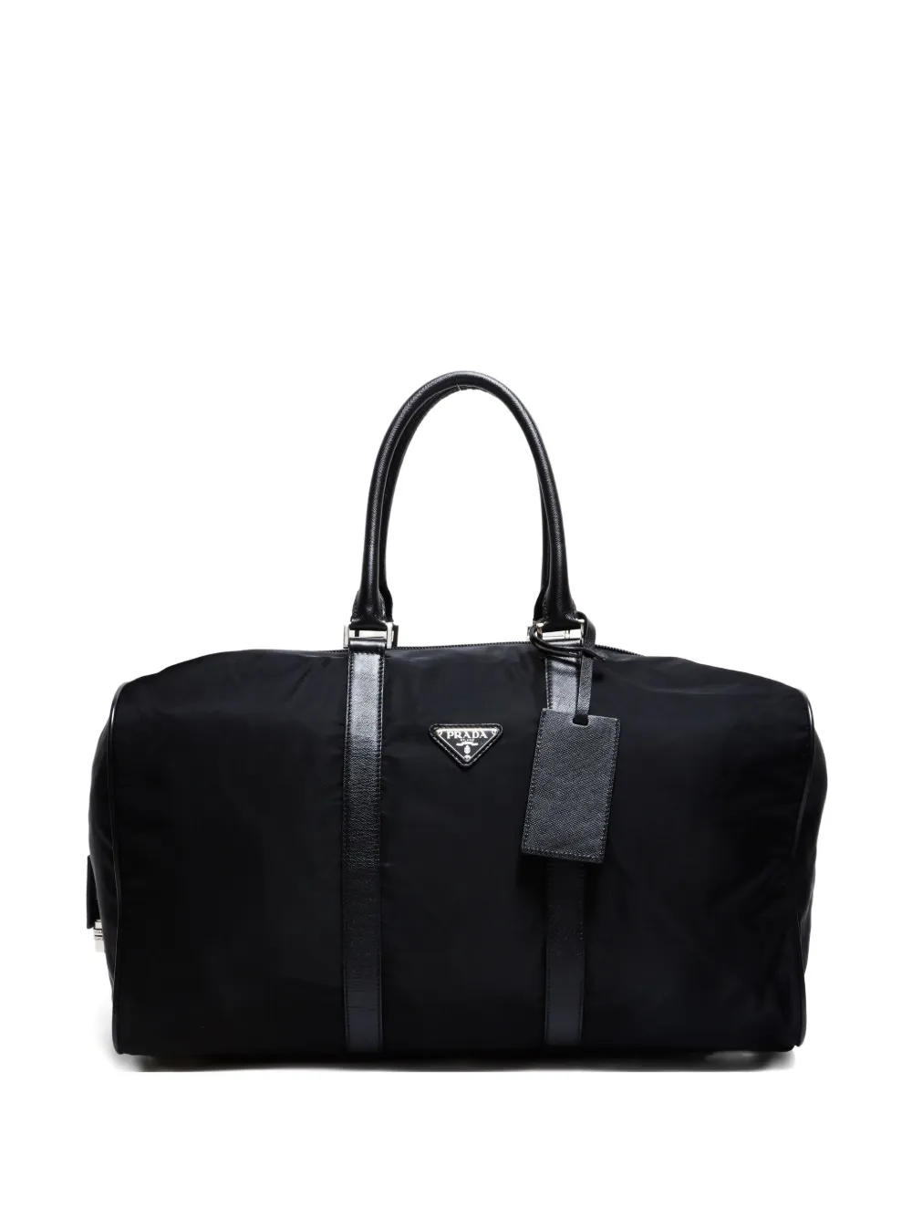 Prada Pre-Owned 2010-2024s triangle logo-plaque tote bag | Black | Image 1