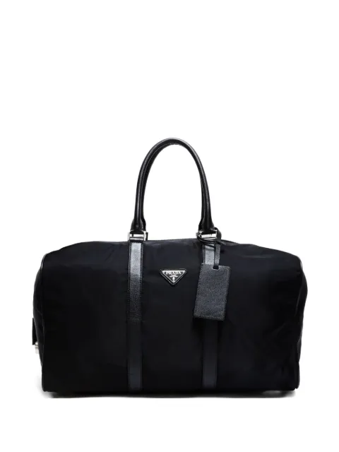 Prada Pre-Owned 2010-2024s triangle logo-plaque tote bag