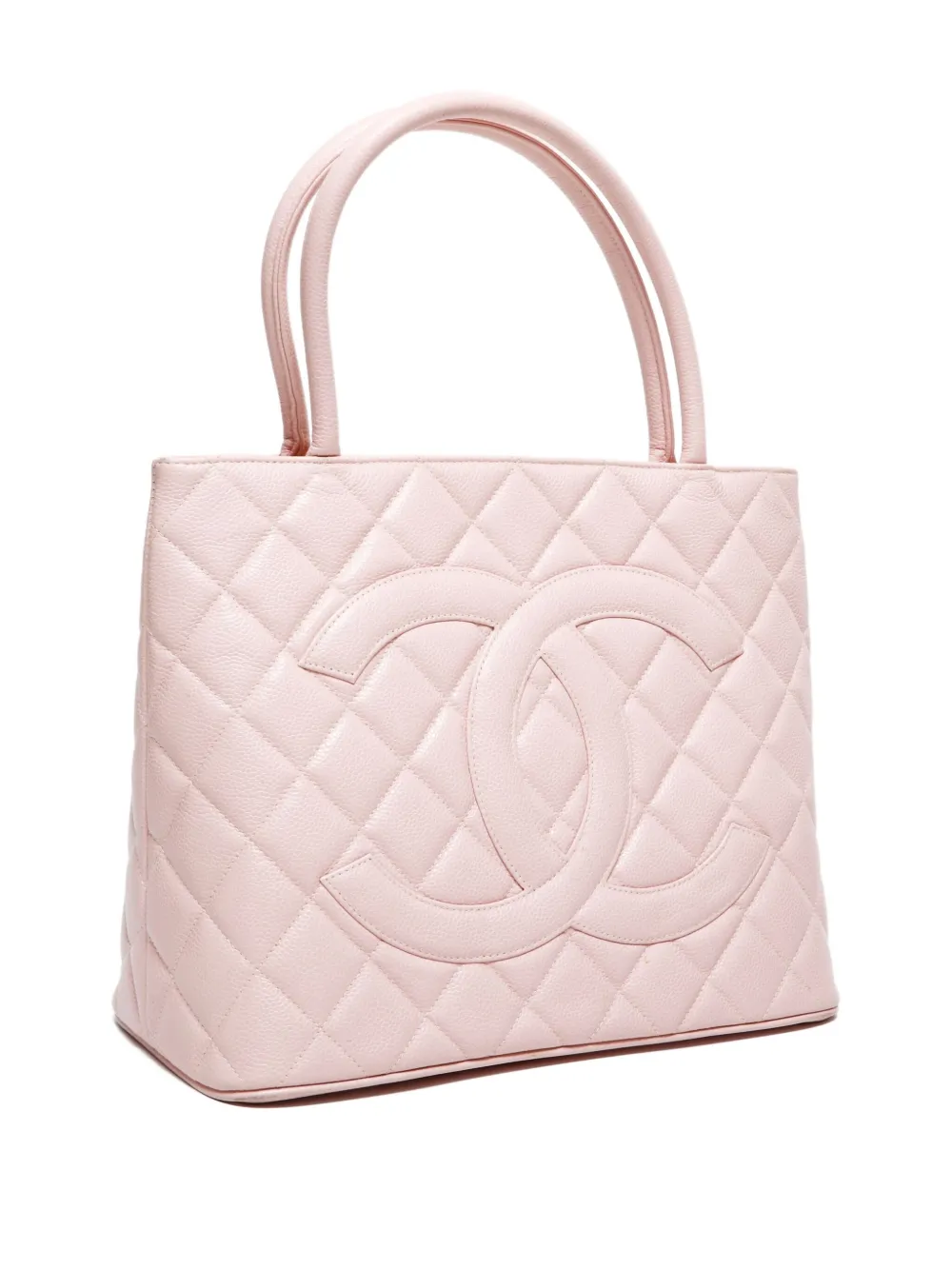 Pre-owned Chanel 2002-2003 Medallion Tote Bag In Pink