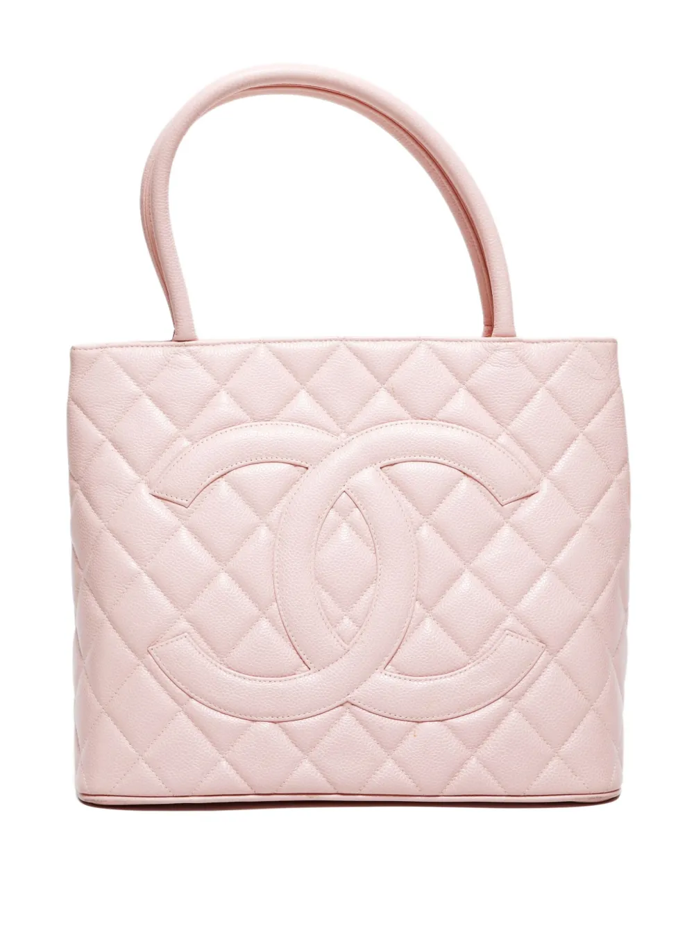 Pre-owned Chanel 2002-2003 Medallion Tote Bag In Pink