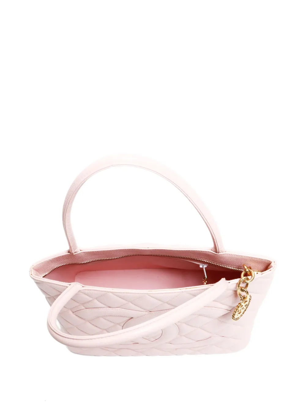 Pre-owned Chanel 2002-2003 Medallion Tote Bag In Pink