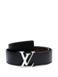 Louis Vuitton Pre-Owned 2012s Monogram LV-buckle belt - Black