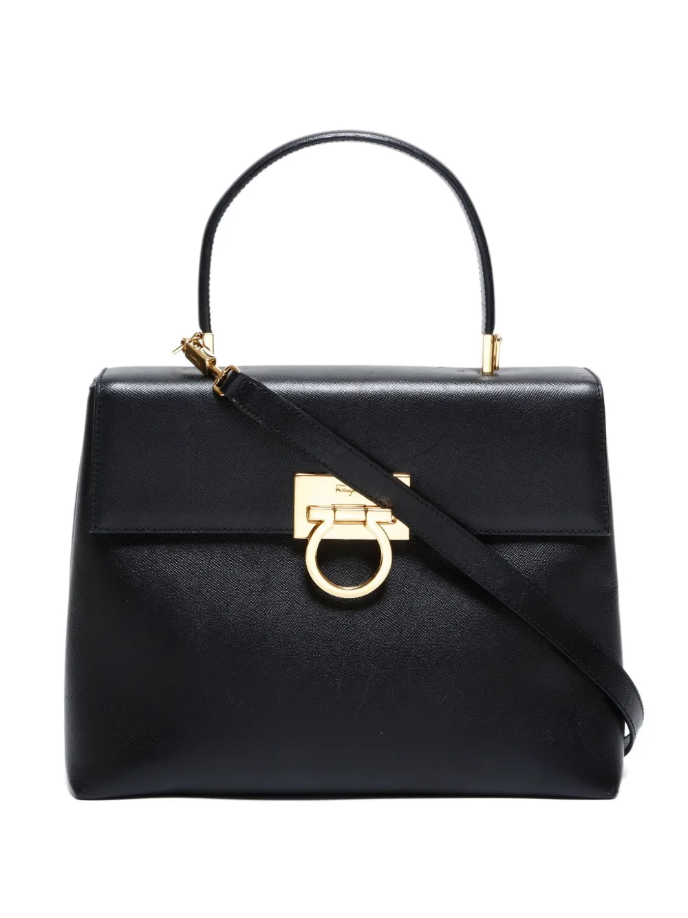 Ferragamo Pre-Owned 2000s Gancini top-handle tote bag | Black | Image 1