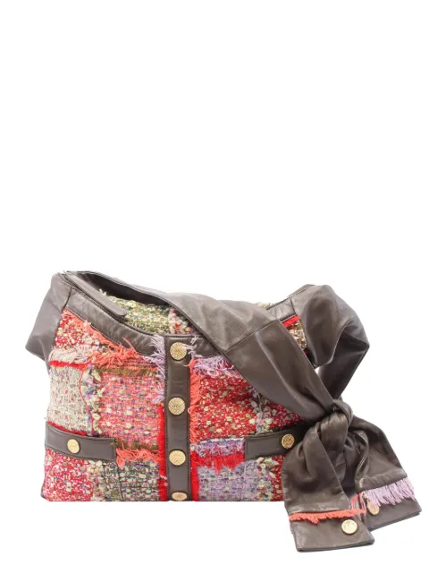 CHANEL Pre-Owned 2015-2016 Large Tweed and Lambskin Girl Bag crossbody bag