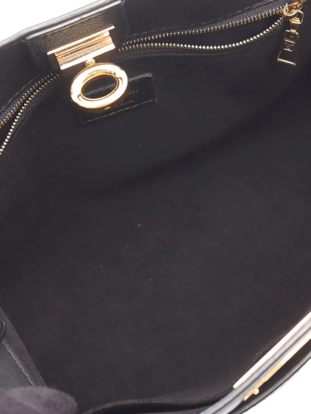 Pre-owned Louis Vuitton 2021-2025 Monogram On My Side Pm Satchel In Black