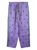 THE WORLD IS YOURS Easy paisley-embroidered trousers - Purple