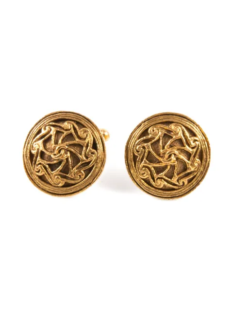 CHANEL Pre-Owned 1990s gold-tone circular earrings