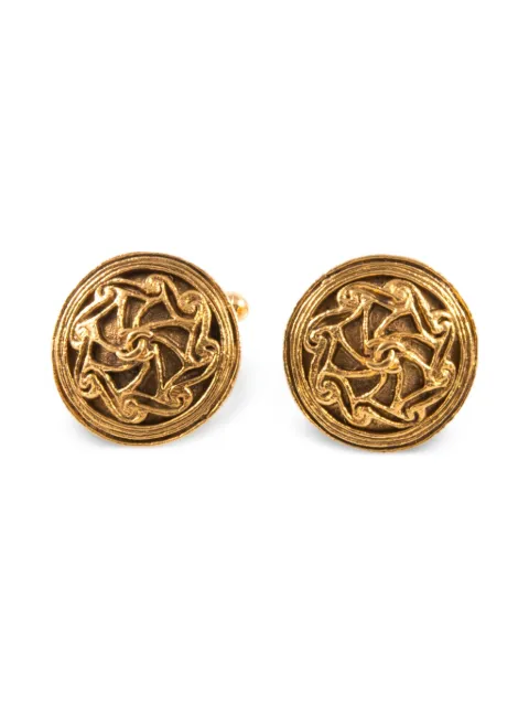 CHANEL Pre-Owned 1990s gold-tone circular earrings