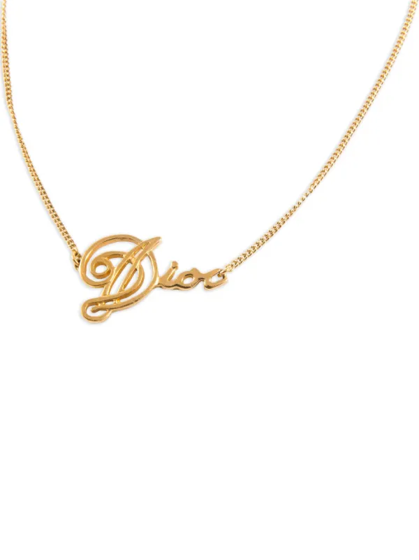 Christian Dior Pre-Owned 2000s ロゴ ネックレス | ゴールドトーン