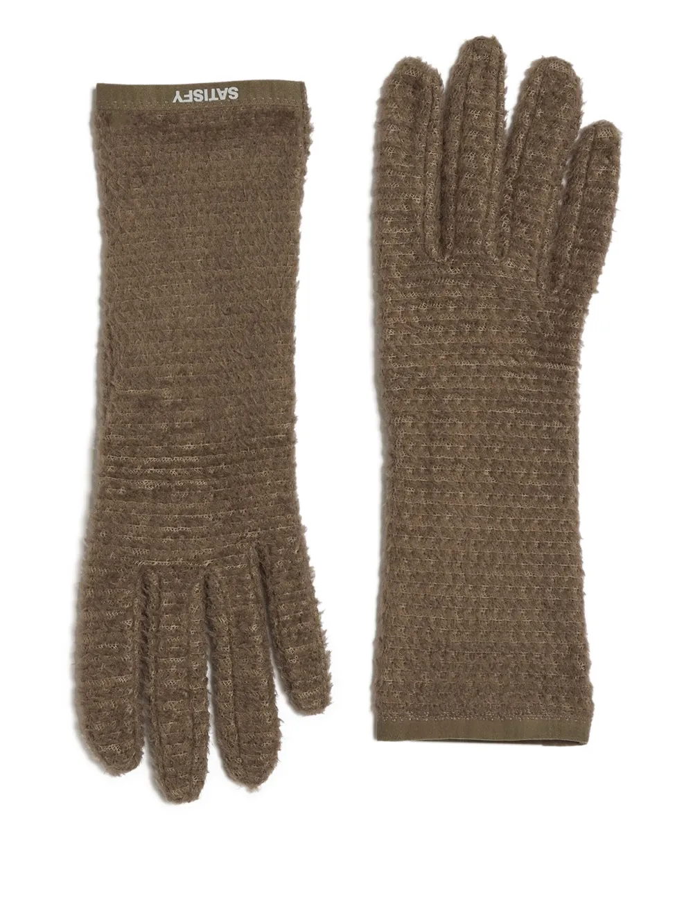 Satisfy waffle-textured fleece gloves | Image 2