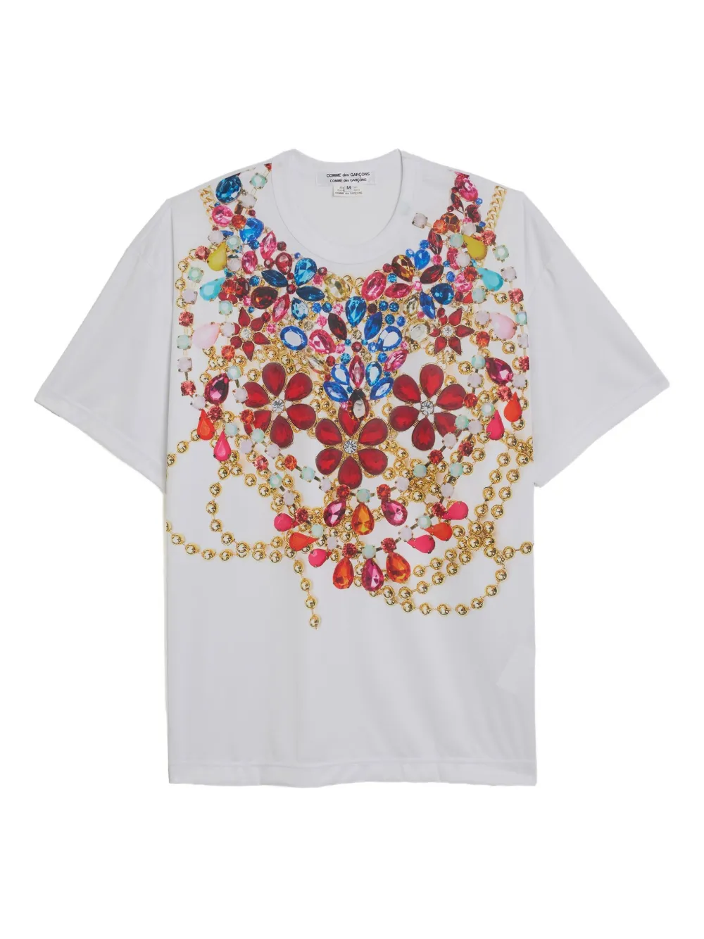 Comme Des Garçons Smooth Print T-shirt In White