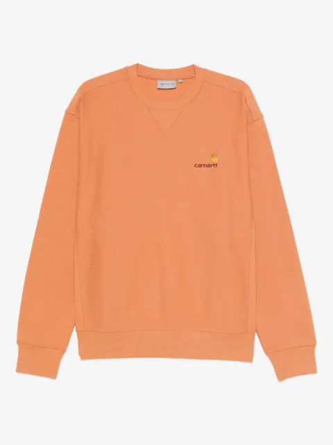 Carhartt WIP sweatshirt med broderet logo og rund hals